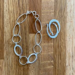 Beautiful Sterling Silver bracelet and earrings set!